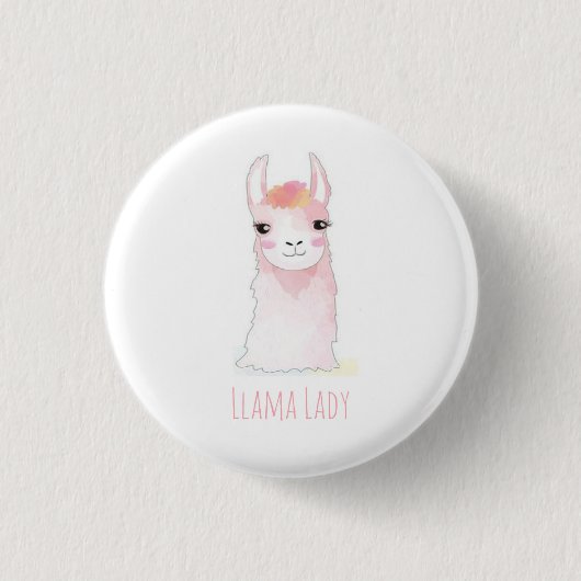 Lama-Dame Button (Vorderseite)