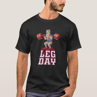 Lama Day Llama Hebesteh Squat Gym Training T-Shirt