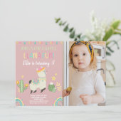 Lama Einladungen mit Foto (Stehend Vorderseite)