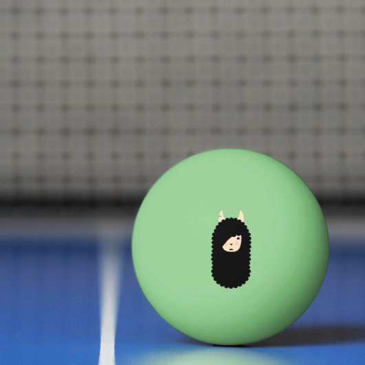 Lama Emoji gotisch Tischtennisball (Netto)