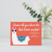 Lama erzählen Ihnen, wie viel Marketing aus echtem Postkarte (Stehend Vorderseite)