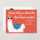 Lama erzählen Ihnen, wie viel Marketing aus echtem Postkarte (Vorne/Hinten)