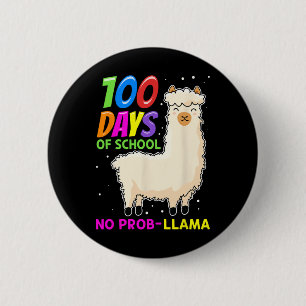 Lama Farm Animals - 100 Tage Schule No Prob-ll Button
