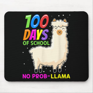 Lama Farm Animals - 100 Tage Schule No Prob-ll Mousepad