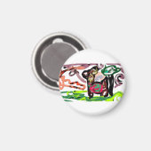 Lama Faul Magnet (Vorderseite/Rückseite)
