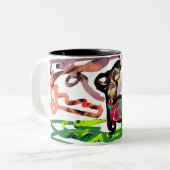 Lama Faul Zweifarbige Tasse (Vorderseite Links)