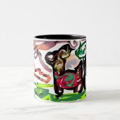 Lama Faul Zweifarbige Tasse (Mittel)