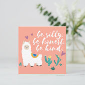 Lama Feiertagskarte (Stehend Vorderseite)