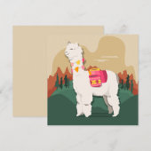 Lama Feiertagskarte (Vorne/Hinten)