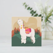 Lama Feiertagskarte (Stehend Vorderseite)