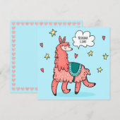 Lama Feiertagskarte (Vorne/Hinten)