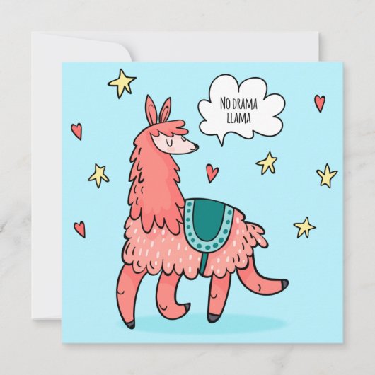 Lama Feiertagskarte (Vorderseite)