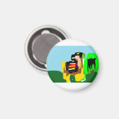 Lama Freude  Magnet (Vorderseite/Rückseite)