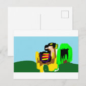Lama Freude Postkarte (Vorne/Hinten)
