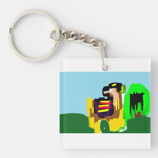 Lama Freude Schlüsselanhänger (Vorderseite)