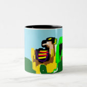 Lama Freude Zweifarbige Tasse (Mittel)