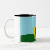Lama Freude  Zweifarbige Tasse (Links)