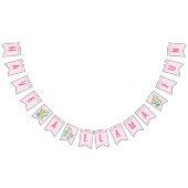 Lama Fun - Pink Llama Party Wimpelkette (Alle)