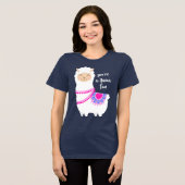 Lama fun pun Valentine Tri-Blend Shirt (Vorderseite voll)