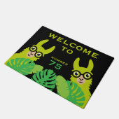 Lama Funny Novelty Fußmatte (Schrägansicht)