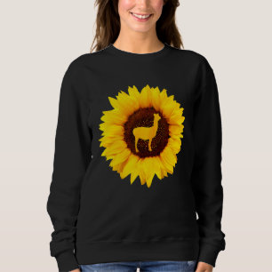 Lama für Frauen Männer Alpaca Tier Sonnenblume Lov Sweatshirt