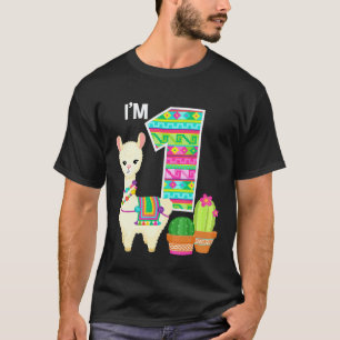 Lama Geburtstag Im 1 Farm Lama Thema 1. Geburtstag T-Shirt