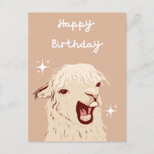 Lama-Geburtstagskarte Postkarte