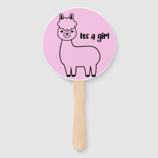 Lama Gender-Enthüllung Fächer (Rückseite)