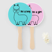 Lama Gender-Enthüllung Fächer (Vorne und Hinten)