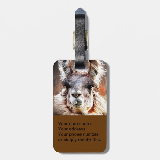 Lama Gepäckanhänger (Rückseite vertikal)