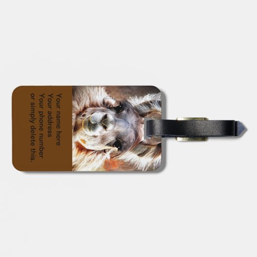 Lama Gepäckanhänger (Rückseite horizontal)