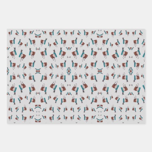 Lama Geschenkpapier Set (Vorderseite 3)