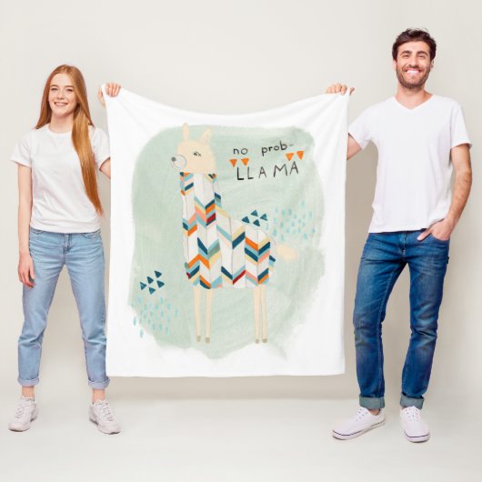 Lama-Gruppe - kein Prob-Lama Fleecedecke (Beispiel)