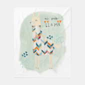 Lama-Gruppe - kein Prob-Lama Fleecedecke (Vorderseite)