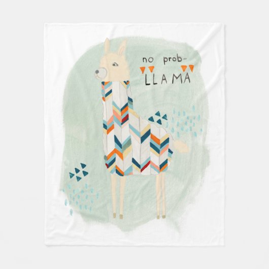 Lama-Gruppe - kein Prob-Lama Fleecedecke (Vorderseite)
