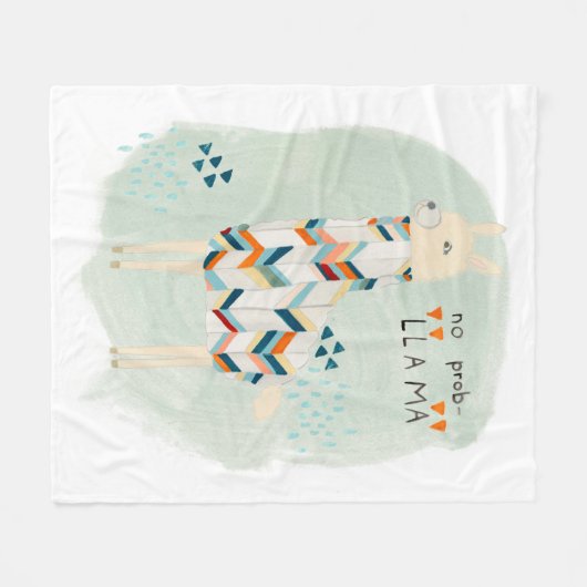 Lama-Gruppe - kein Prob-Lama Fleecedecke (Vorderseite (Horizontal))