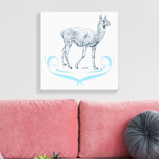 Lama Guanicoe Leinwanddruck (Insitu (Wohnzimmer))