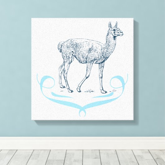 Lama Guanicoe Leinwanddruck (Insitu (Holzboden))