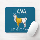 Lama hat gerade einen Mann getötet Lustiger Lama Mousepad (Mit Mouse)
