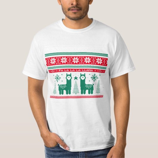 Lama Holiday Ugly Sweater T - Shirt (Vorderseite)