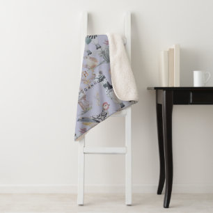 Lama-Hühner-Boganhues-Farm-Druck-Babydecke Sherpadecke
