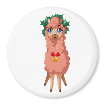 Lama im Weihnachtsmagnet