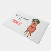 Lama in Christmas Doormat Fußmatte (Schrägansicht)