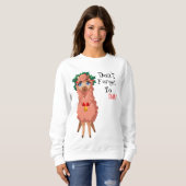 Lama in Christmas Sweatshirt (Vorne ganz)