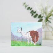 Lama in den Anden Postkarte (Stehend Vorderseite)
