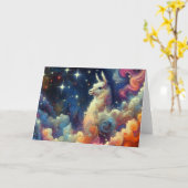 Lama in den Wolken Karte (Gelbe Blume)