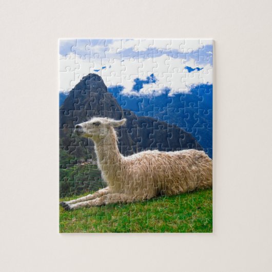 Lama in Machu Picchu Puzzle (Vertikal)