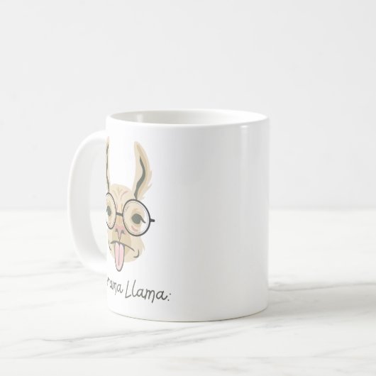 Lama Kaffeetasse (Vorderseite Links)