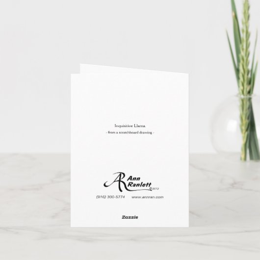 Lama-Karte Karte (Rückseite)