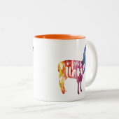 Lama. Kein Probllama. Kein Prob-Lama. Lustige Zweifarbige Tasse (VorderseiteRechts)